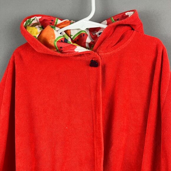 Disney Store Bath Towel Girls 4 Red Watermelon Hooded Cape Terry Swim Coverup - Picture 3 of 6